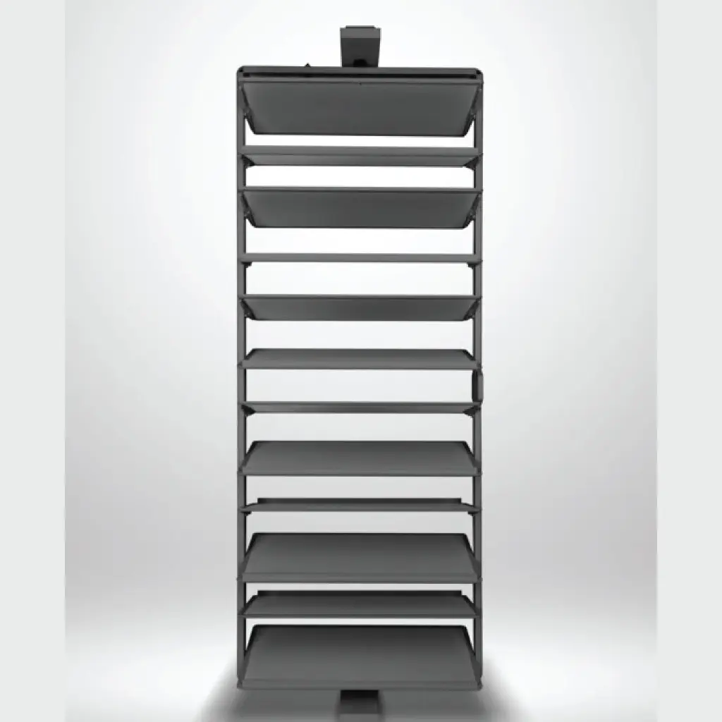 Swivel shoes rack ；701x322x(1885-2035)mm