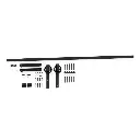 LOFT sliding system, 200 cm, black matt (10x35mm + 10x60mm)