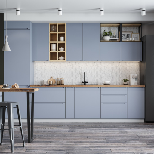 [01019] EDGE WOODEN MATT Himalayan Blue Poppy 22*08