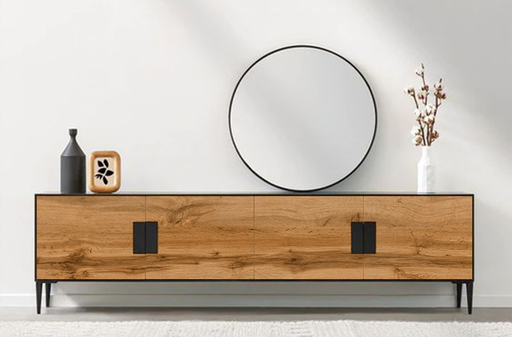 [03220] EDGE WOODEN MATT Eureka Oak22*08 