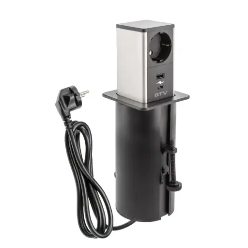 [AE-GMW1STOW-20] Furniture socket TOWER, Black