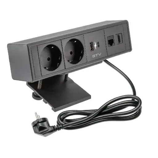 [AE-GM2SBAR-20] GTV Furniture socket BAR, black