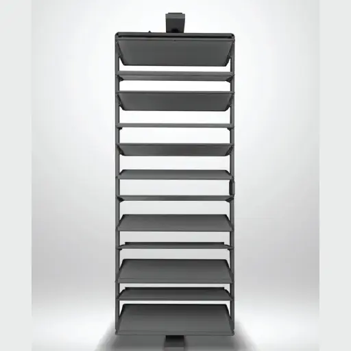 [WG-OBR12-60] Swivel shoes rack ；701x322x(1885-2035)mm